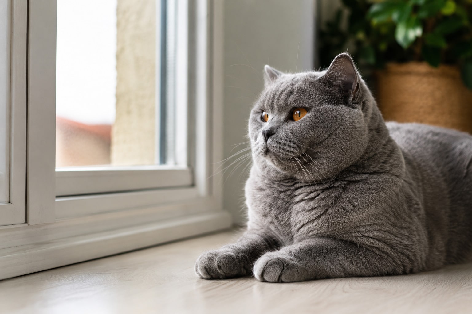 British Shorthair en piso